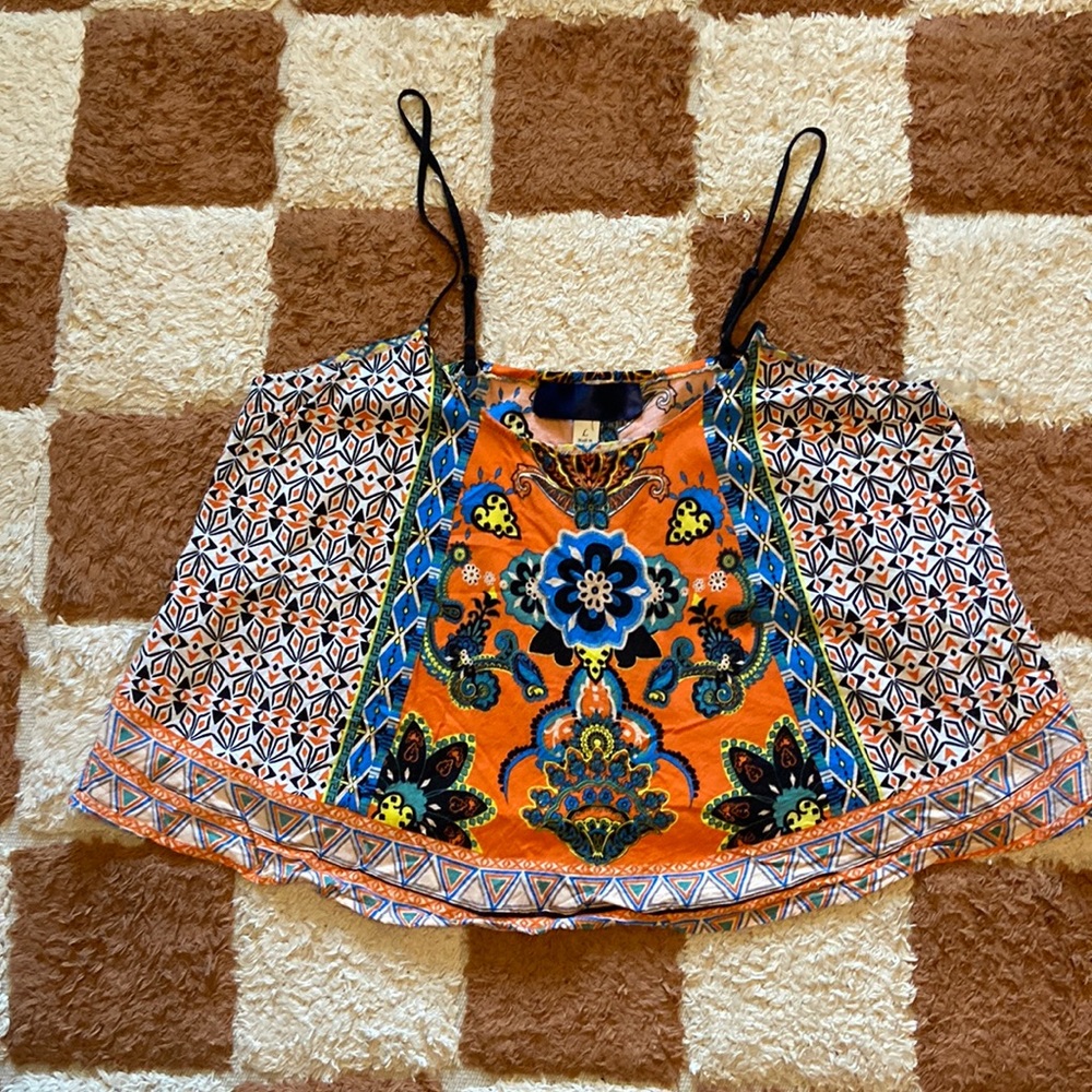 Francesca’s Cute Printed Cropped Tank
